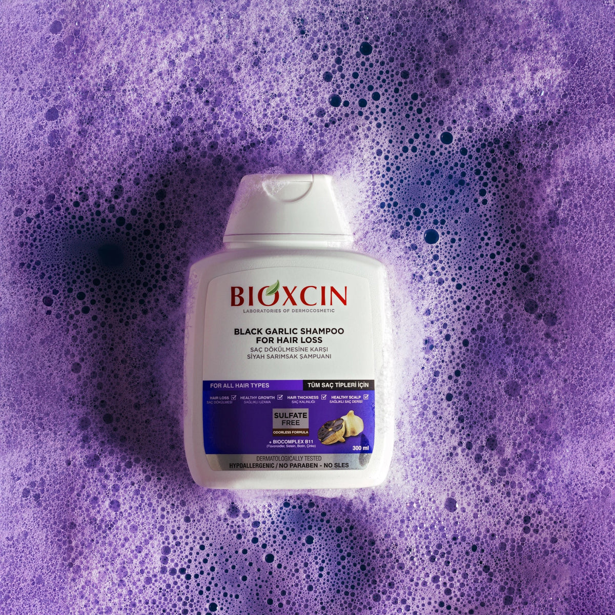 Bioxcin Black Garlic Shampoo for Hair Loss & Strengthening - AbLe Cart