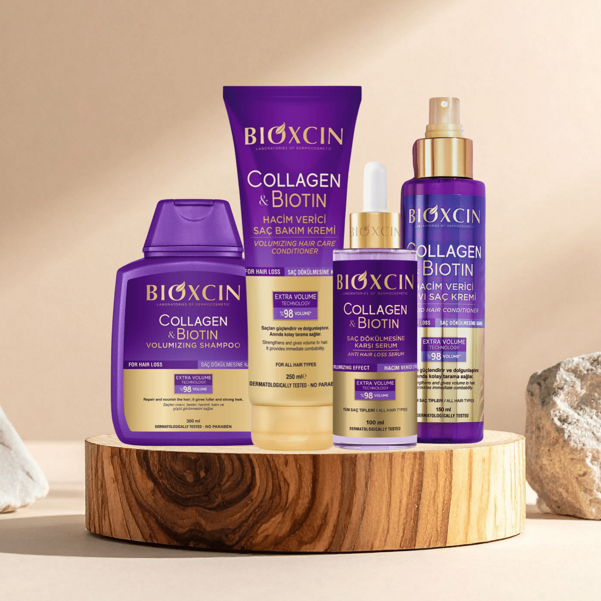 Bioxcin Collagen & Biotin Mega Bundle | Hair Strengthening & Anti - Hair Loss System - AbLe Cart