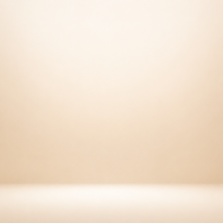 A minimalist studio backdrop featuring a warm beige wall and floor with a soft gradient shadow at the bottom.